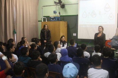 Visita do projeto ao colégio Pio XII